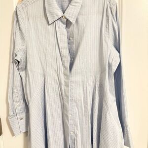 Donna Karan Light Blue Pinstripe Shirt